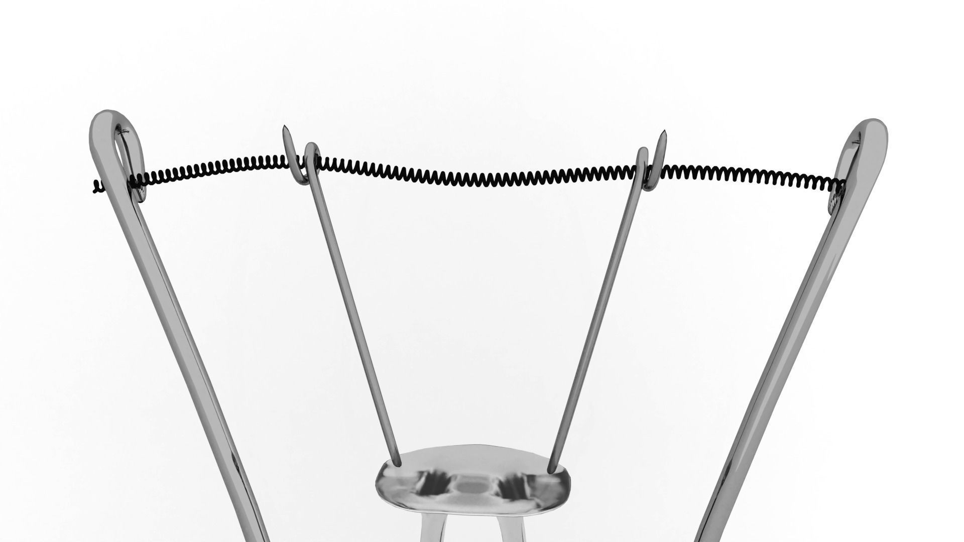 Incandescent Light Bulb With Filament Glow Low-poly 3D model_6