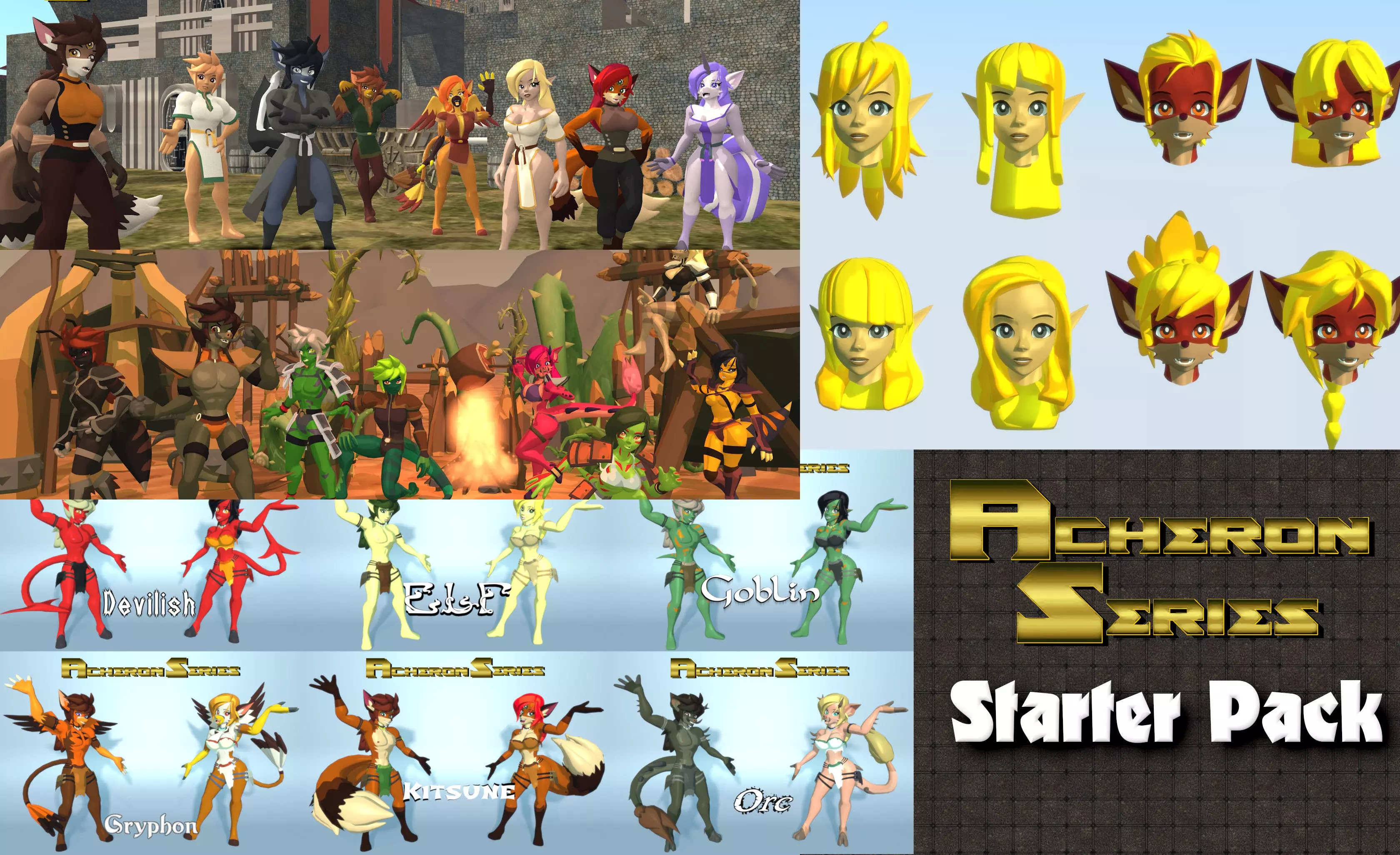 Acheron Series Starter Pack Clean   3D Model Collection_0