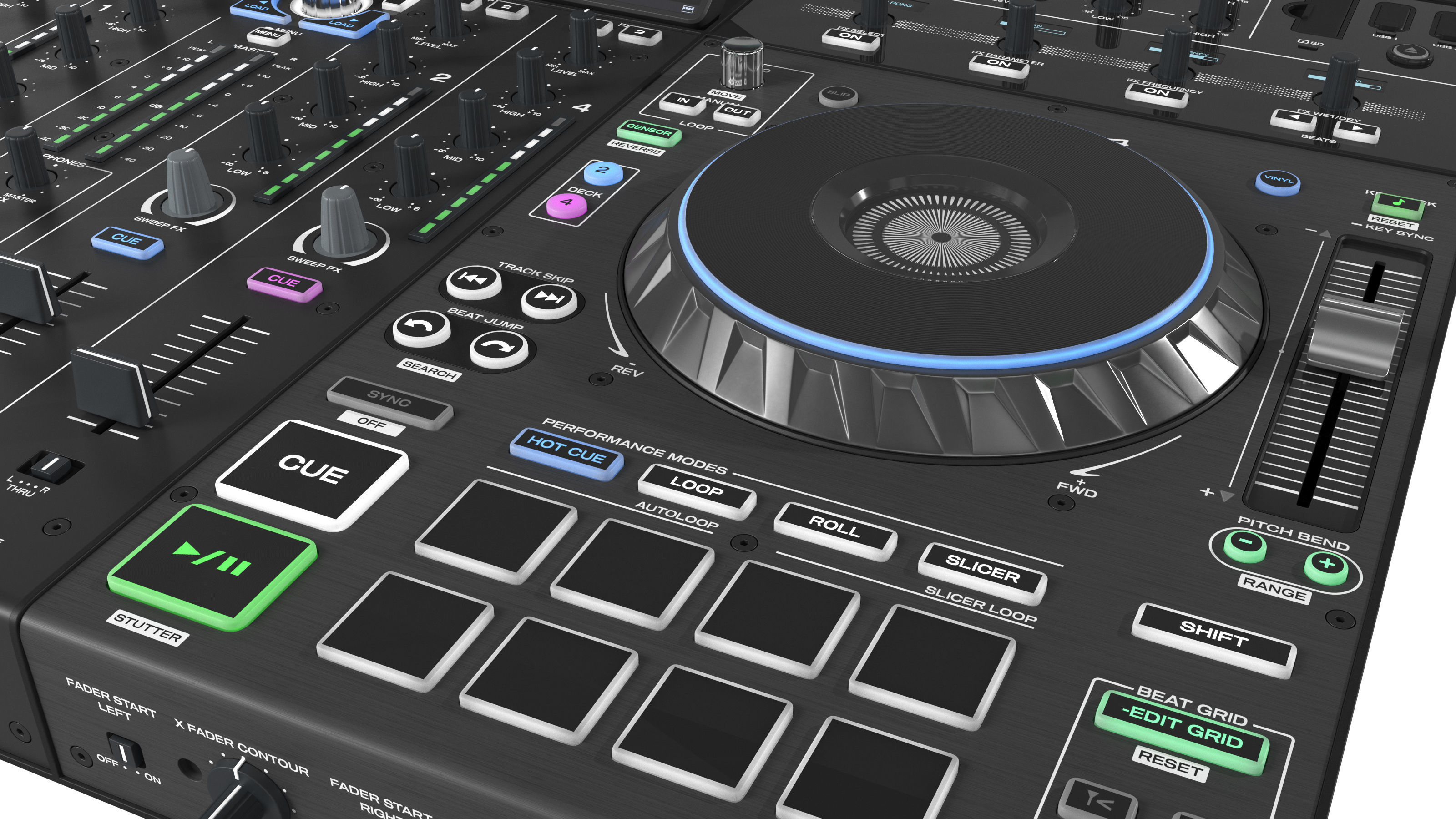 Denon DJ Prime 4 3D model_8