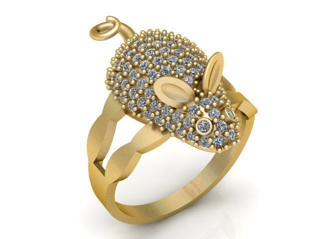 Collection 3d Ring Jewellery Models bulk 3D print model_93