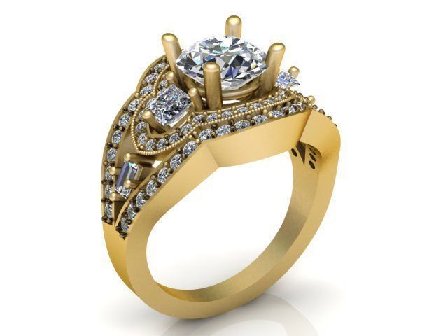 Collection 3d Ring Jewellery Models bulk 3D print model_98