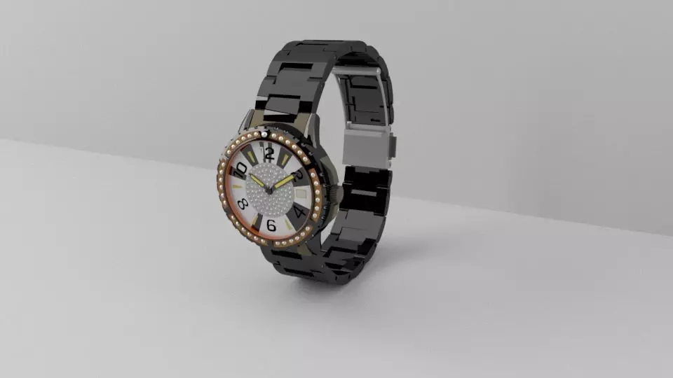 black chain watch 3D model