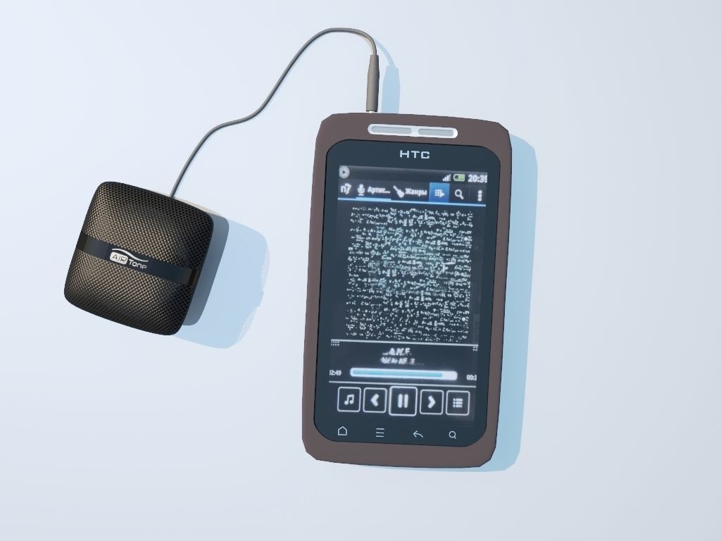 Portable audio system 3D model_1