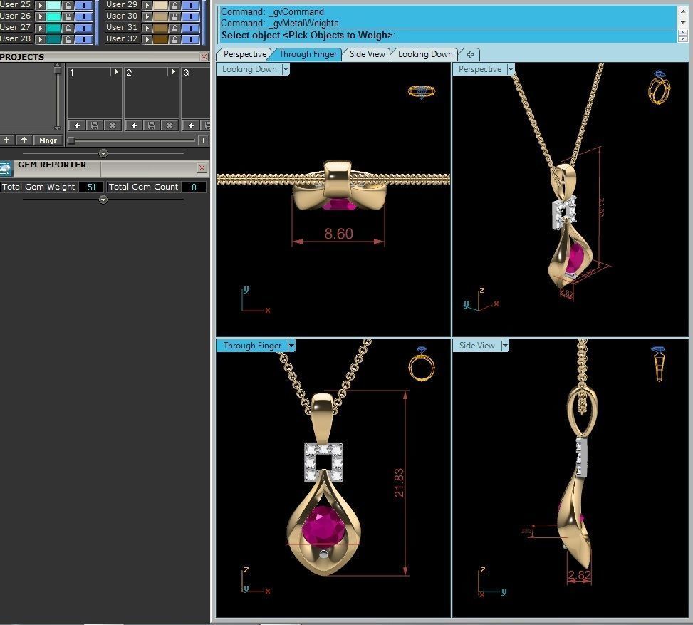 Women pendant 3dm render detail 3D print model_4