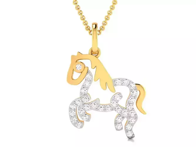 Baby Horse pendant 3dm render detail 3D print model