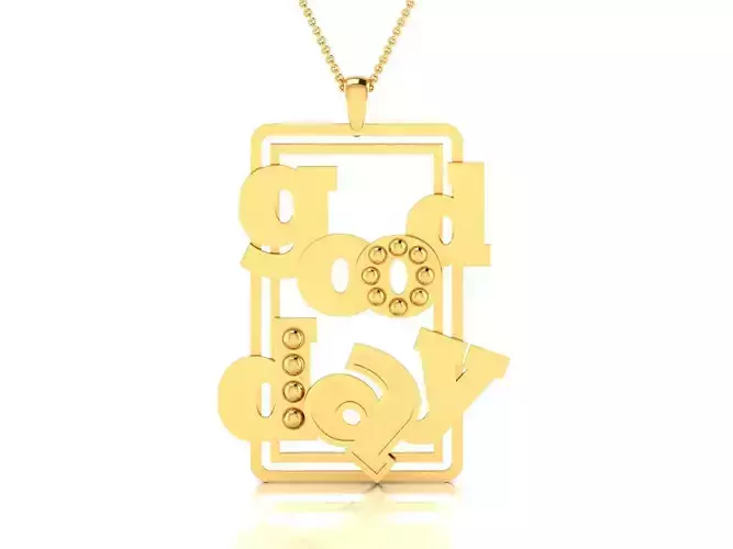 Good day pendant 3dm render detail