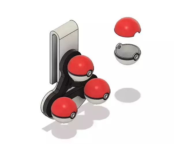 Sword and Shield Gym Leader Ball Holder 3D print model