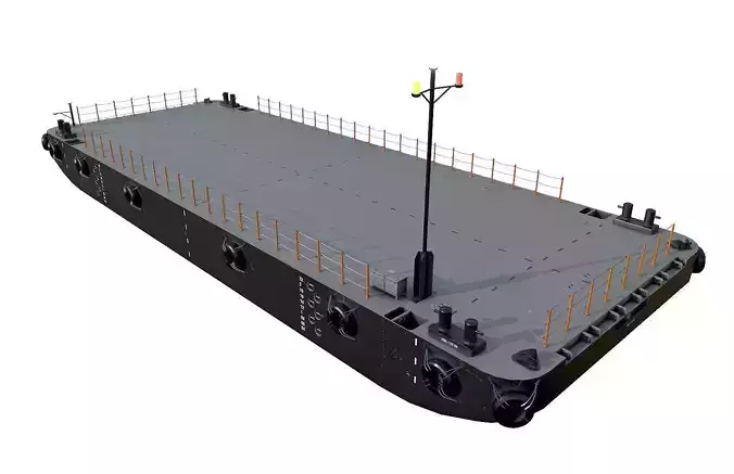 barge Low-poly 3D model