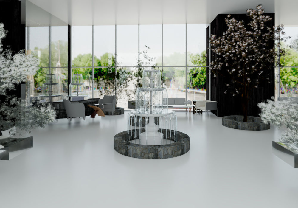 Revit Office building interior design 3D model_4