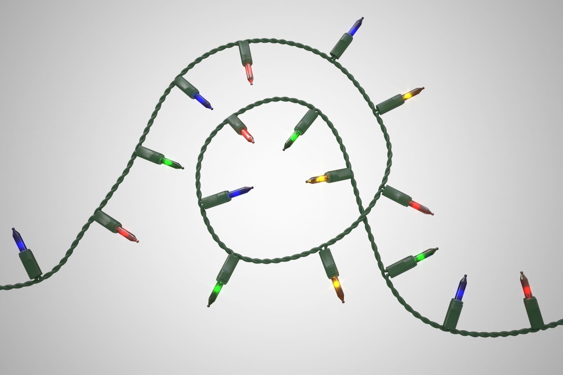 Strings Christmas Light V4 Low-poly 3D model_2