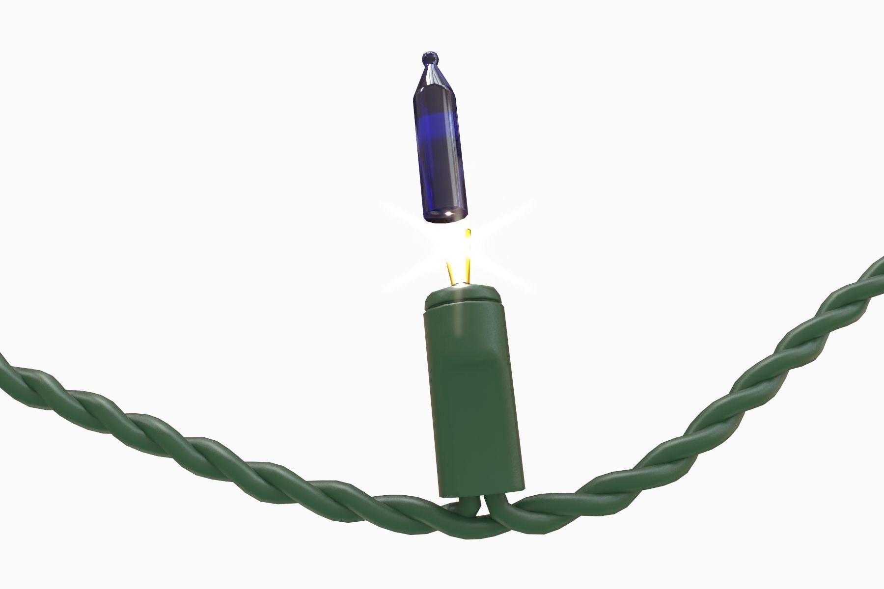 Strings Christmas Light V4 Low-poly 3D model_9