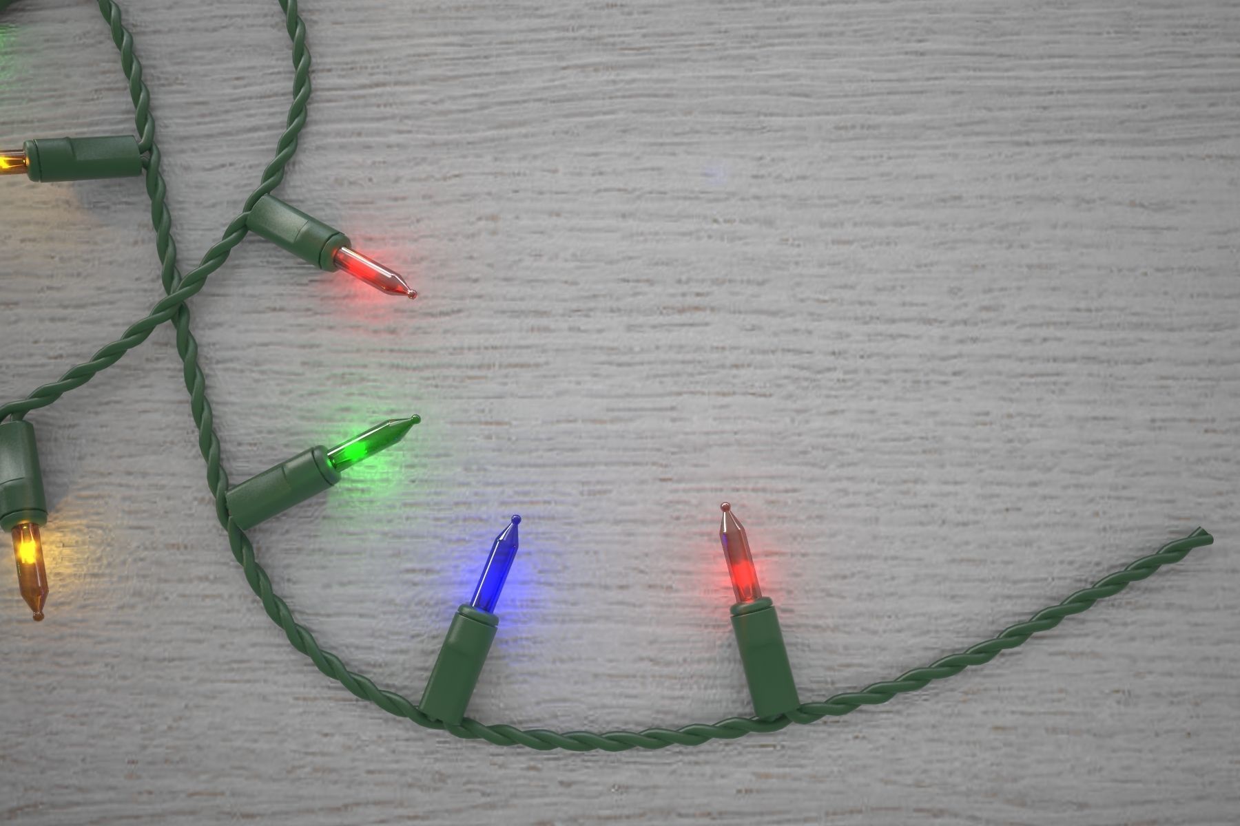 Strings Christmas Light V4 Low-poly 3D model_5