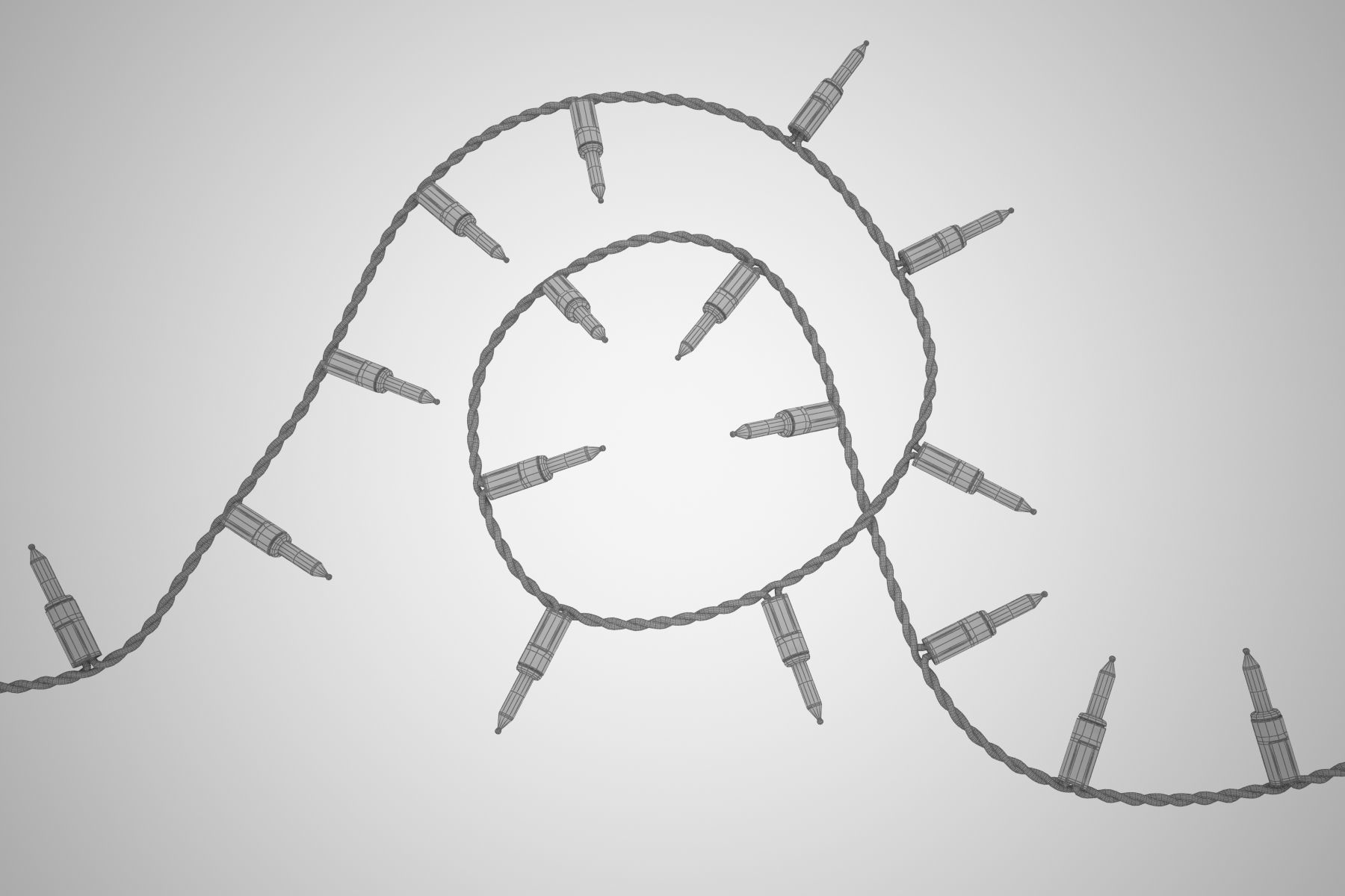 Strings Christmas Light V4 Low-poly 3D model_3