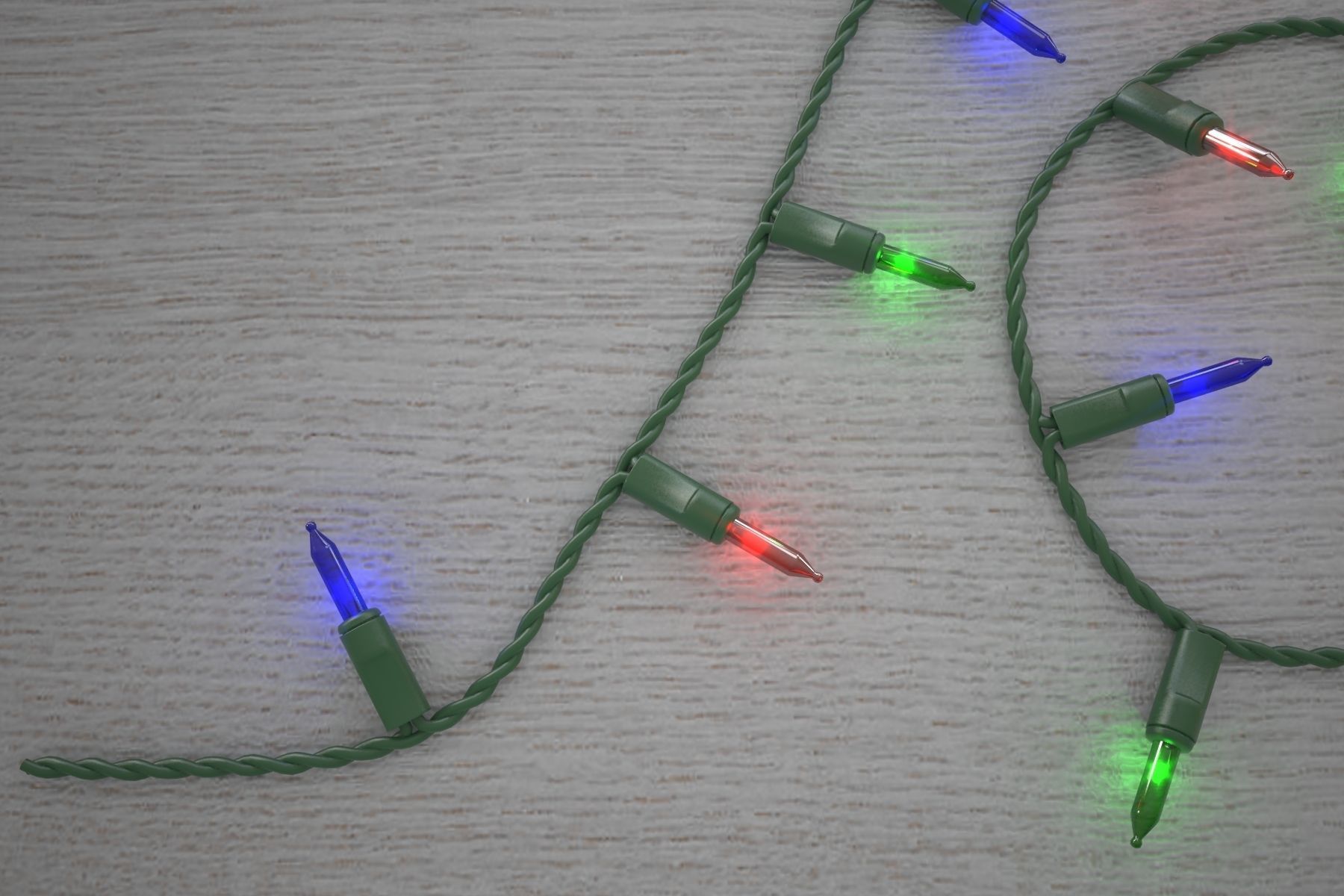 Strings Christmas Light V4 Low-poly 3D model_7