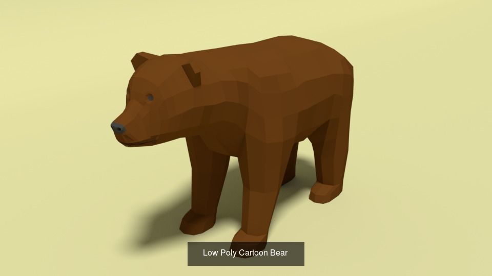 Low Poly Forest Animals Pack 3D Model Collection_3