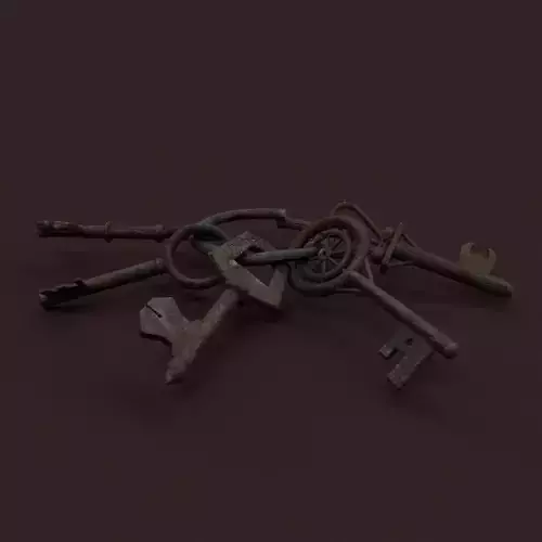 Medieval Keys Ring of Keys 3D model