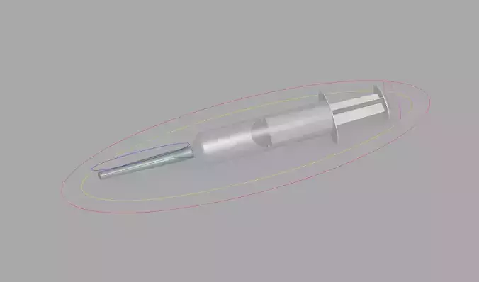 syringe injection 3D model