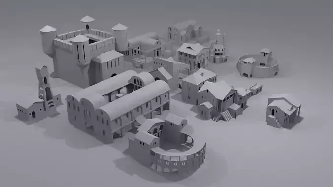 Modular Medieval Architecture City