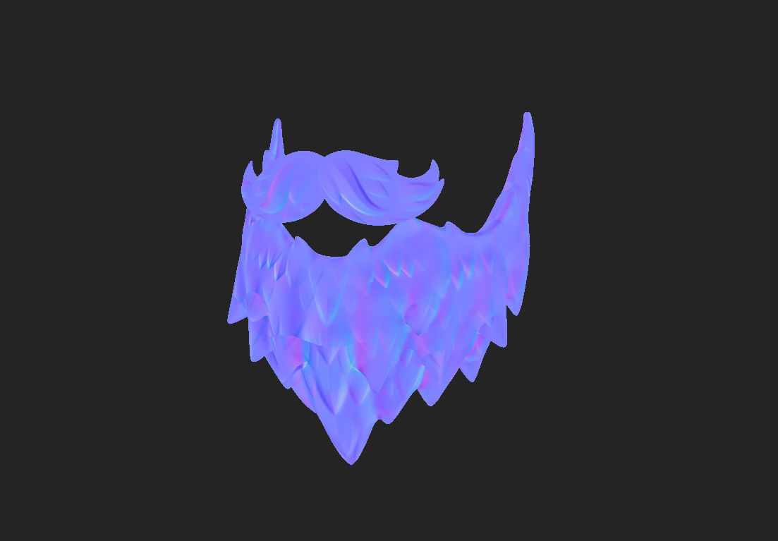 Beard 3D model_12