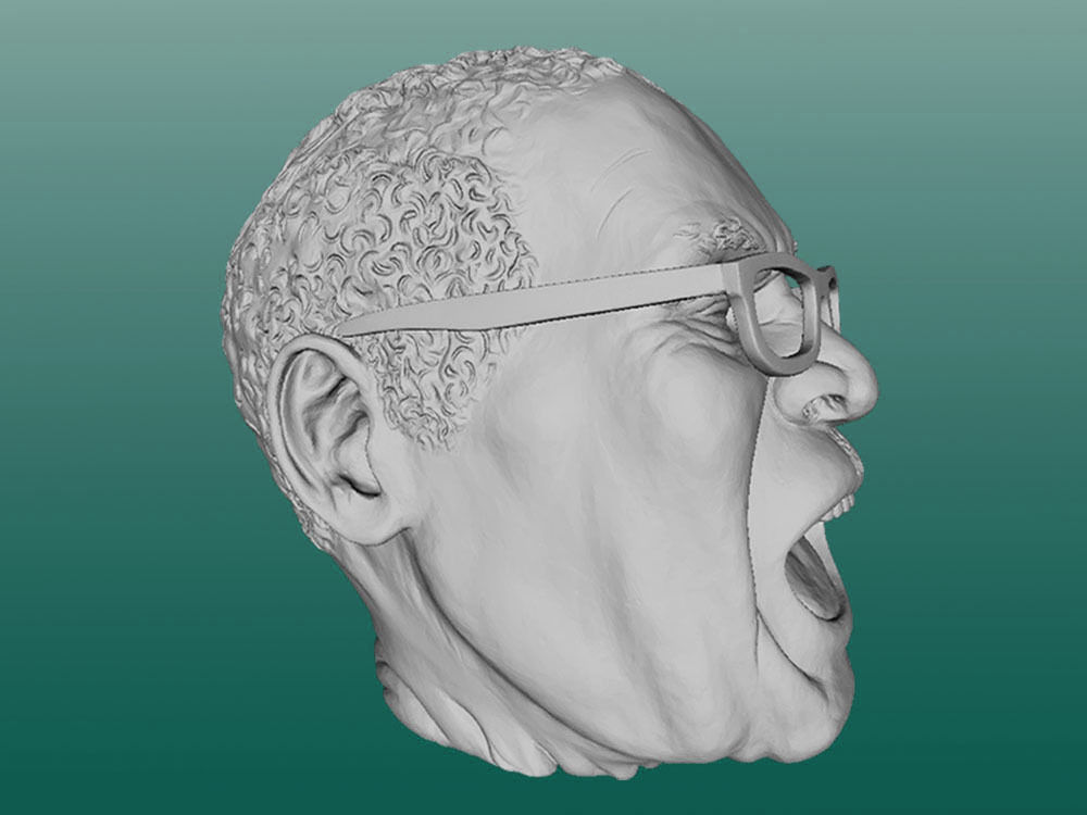 Robert Mugabe laughing head Free 3D print model_1