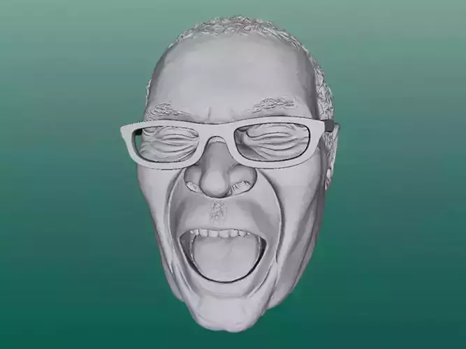 Robert Mugabe laughing head Free 3D print model