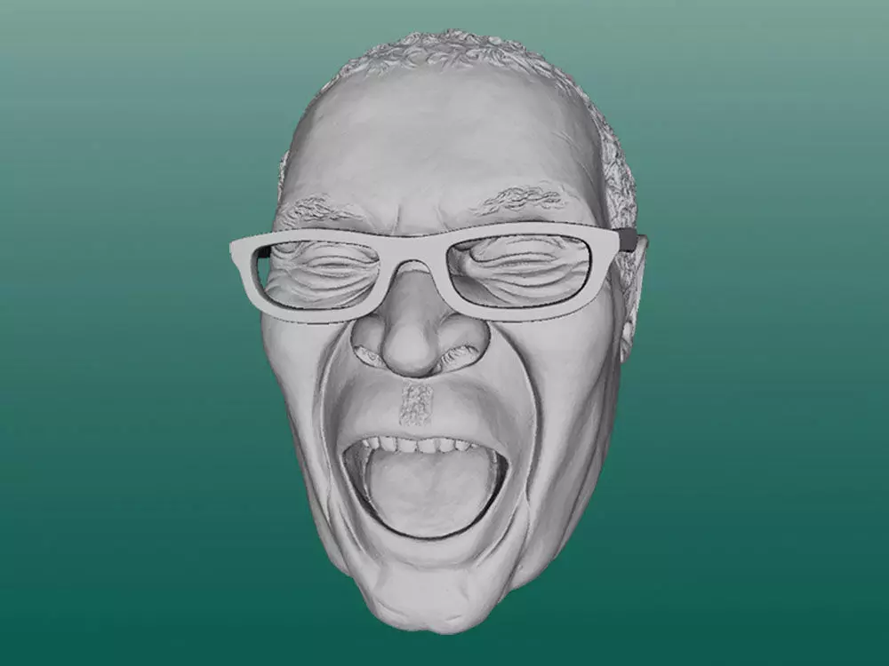 Robert Mugabe laughing head Free 3D print model_0