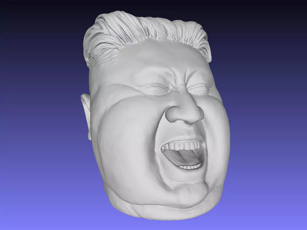 Kim Jong-un laughing head Free 3D print model_0
