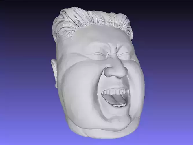 Kim Jong-un laughing head Free 3D print model