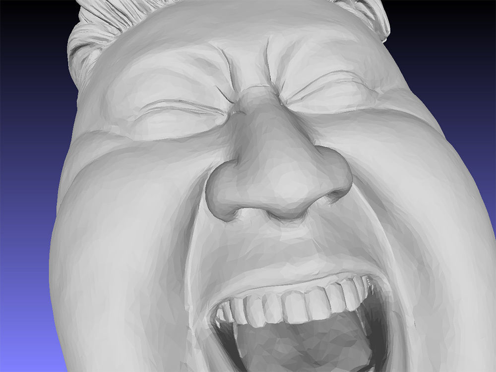 Kim Jong-un laughing head Free 3D print model_3