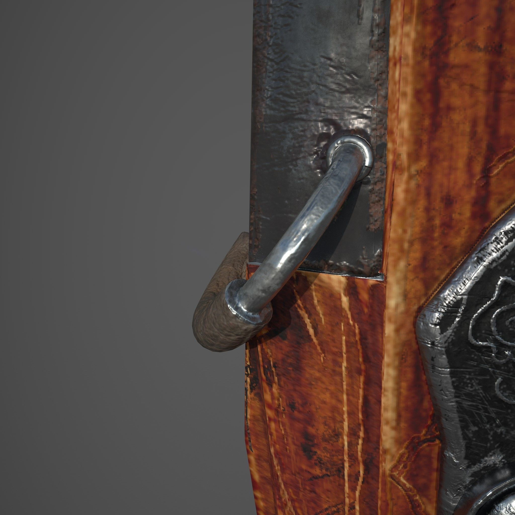 Fantasy Crossbow Axe Gun 3D model_16