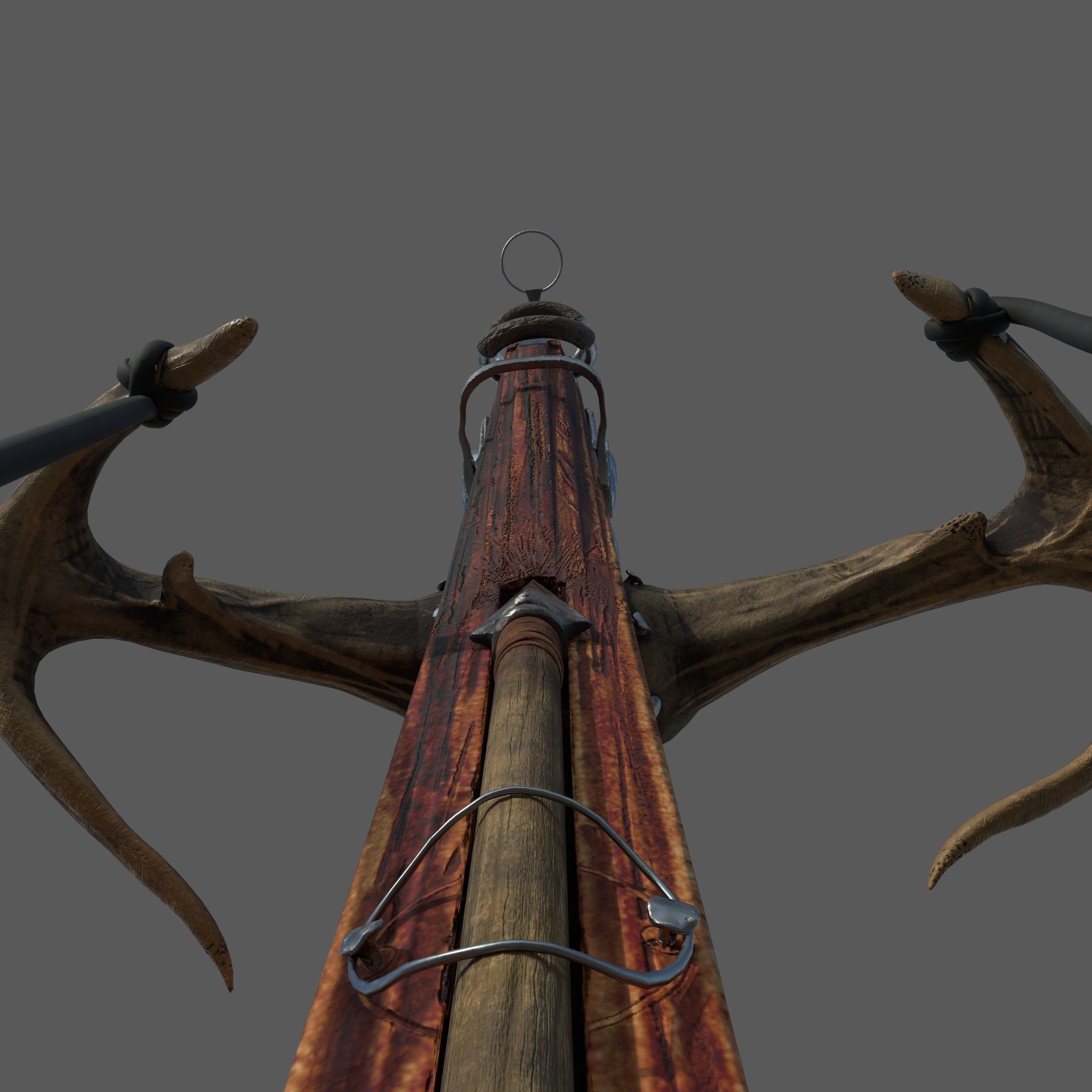 Fantasy Crossbow Axe Gun 3D model_9