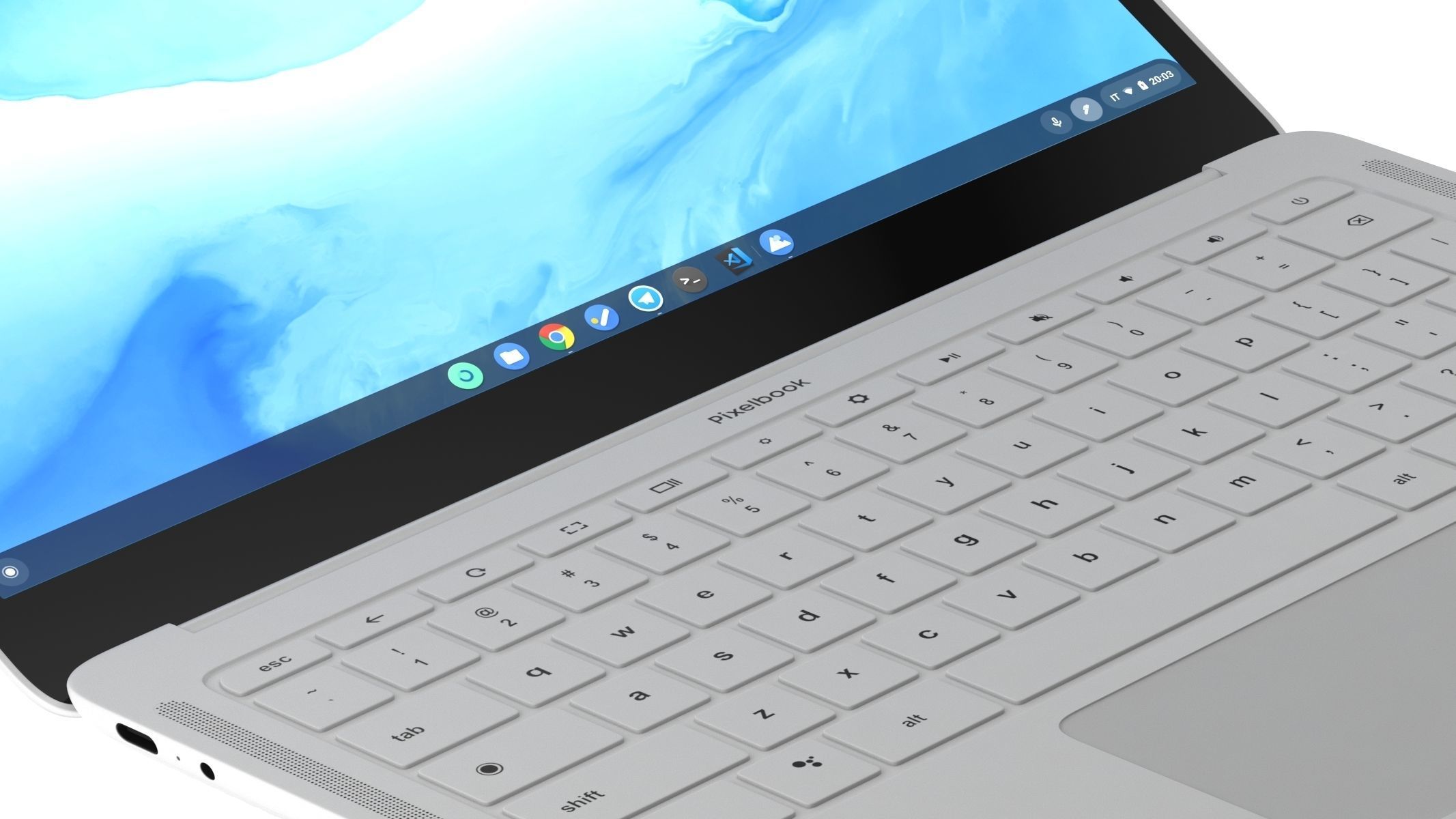 Google Pixelbook Go 3D model_9