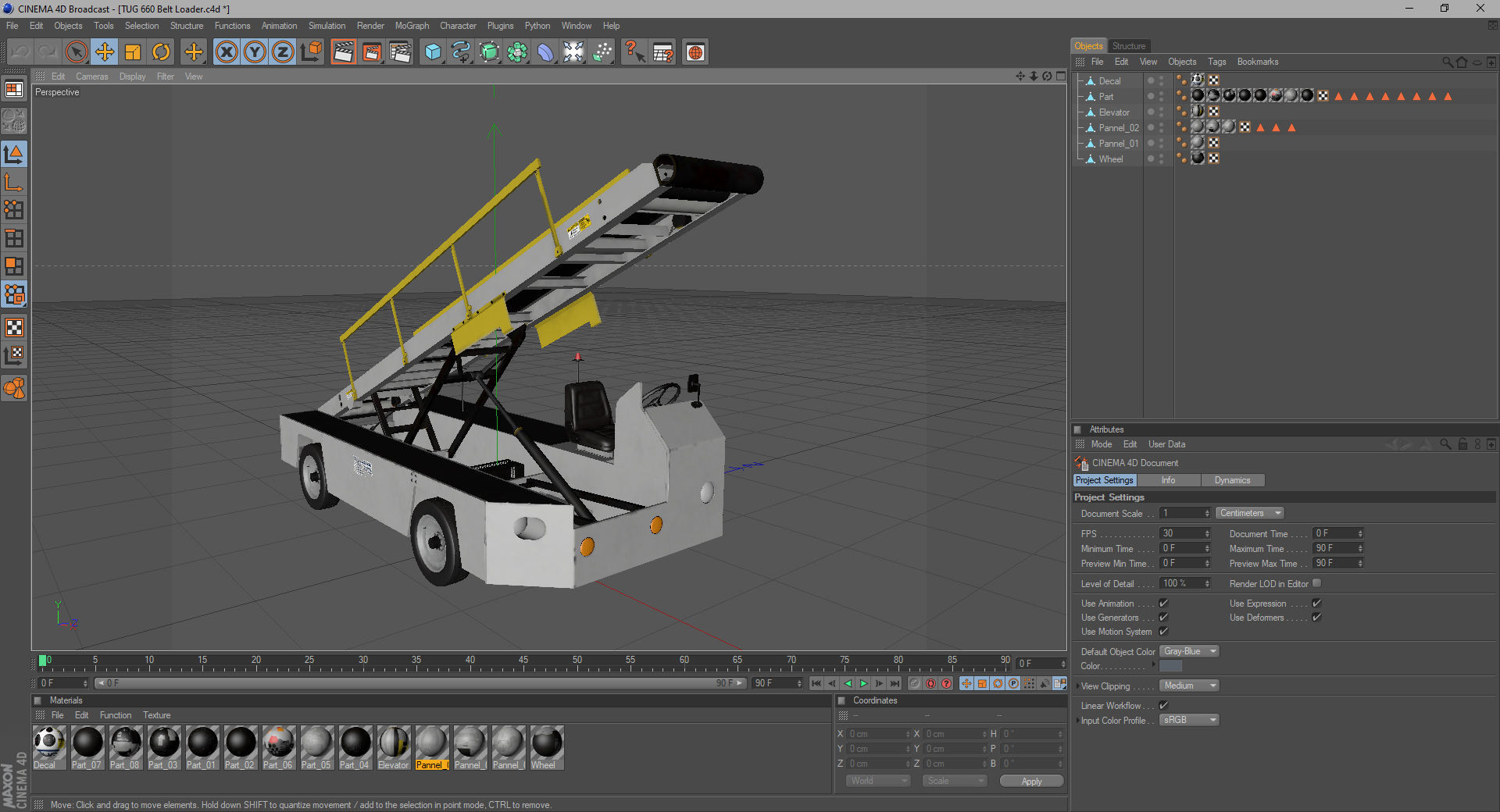Airport Conveyor Belt Loader TUG 660 3D model_26