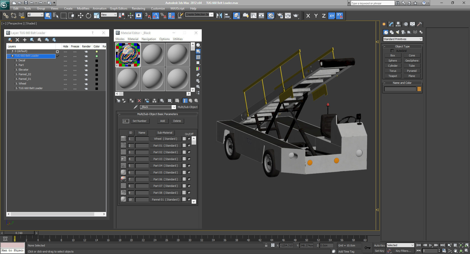 Airport Conveyor Belt Loader TUG 660 3D model_28