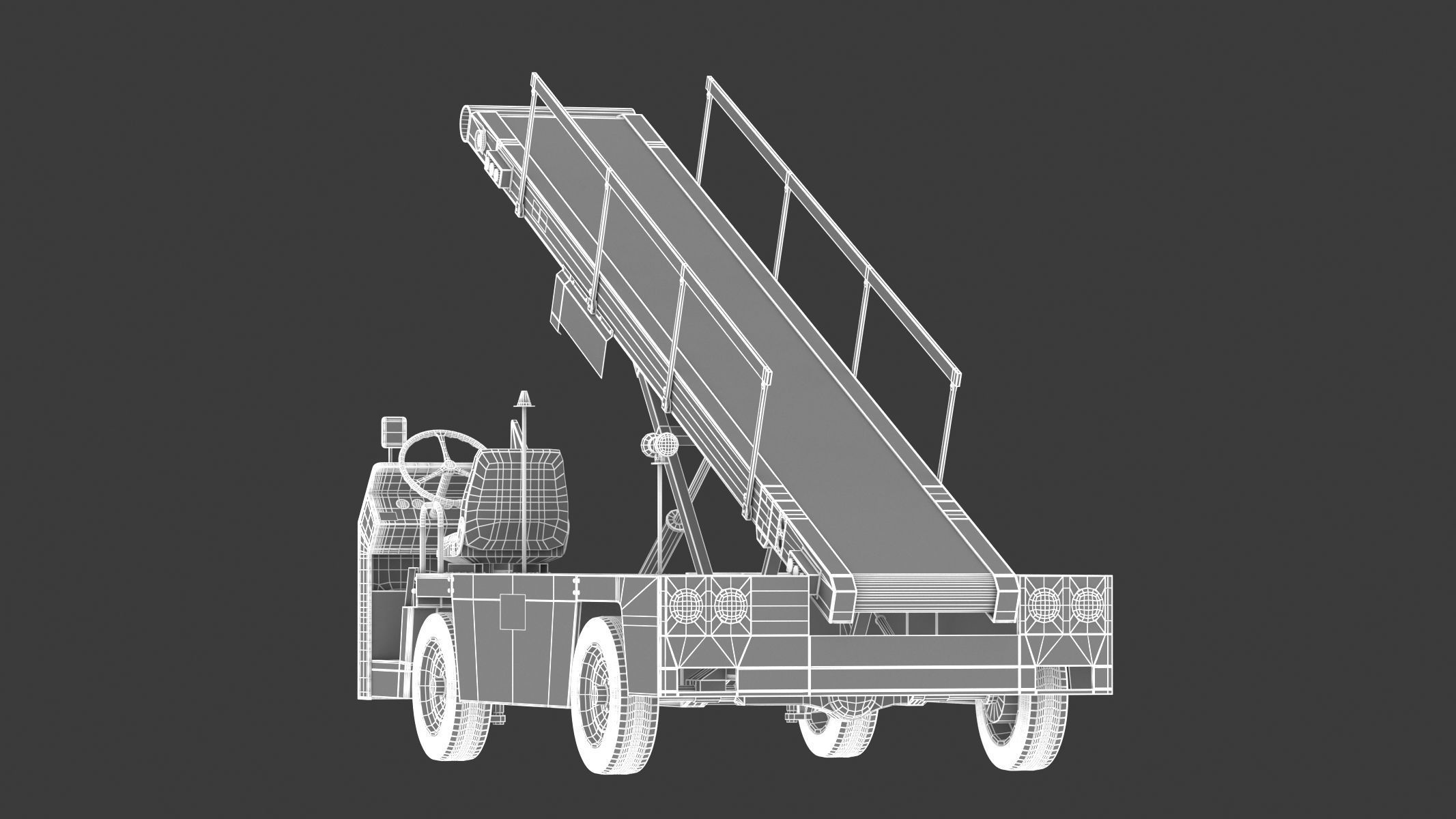 Airport Conveyor Belt Loader TUG 660 3D model_21