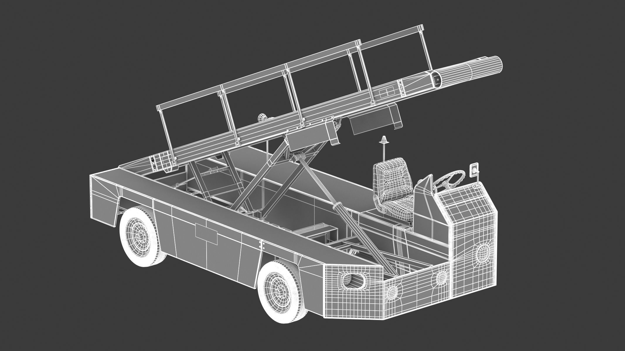 Airport Conveyor Belt Loader TUG 660 3D model_14