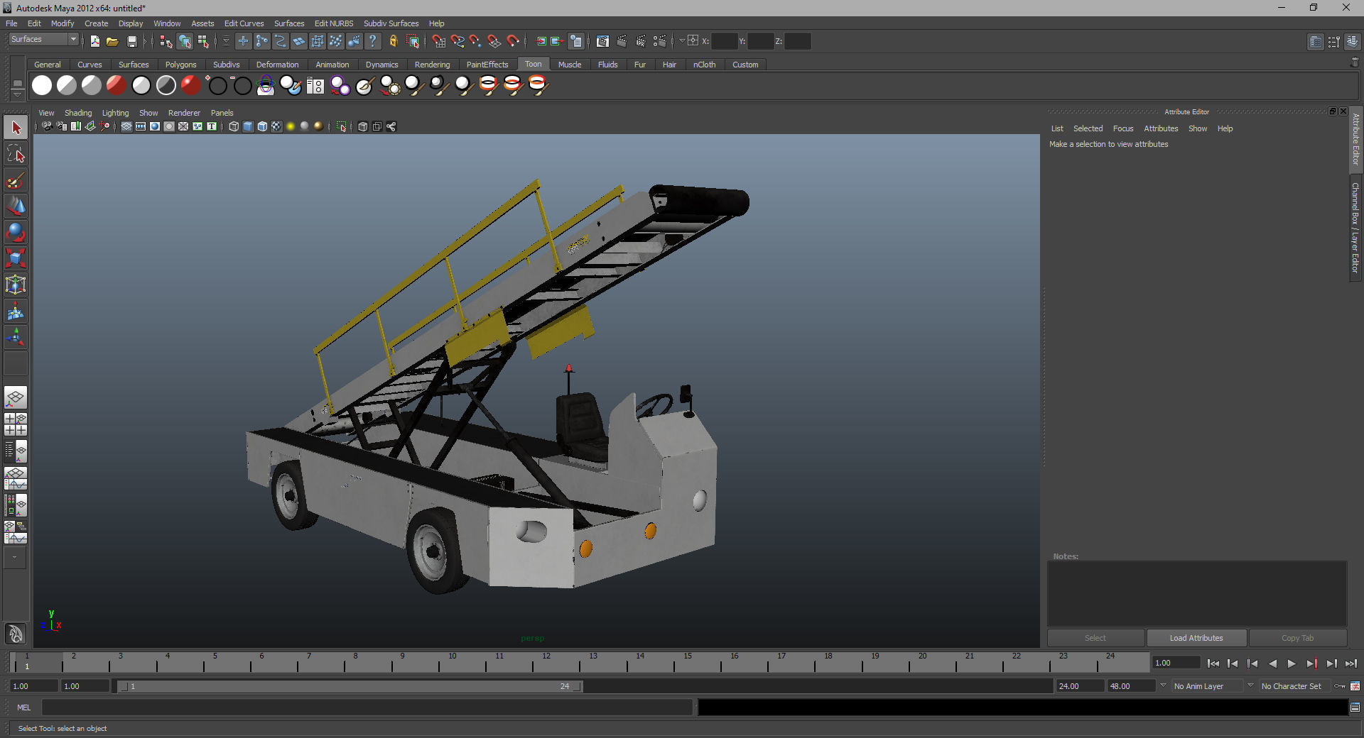 Airport Conveyor Belt Loader TUG 660 3D model_27