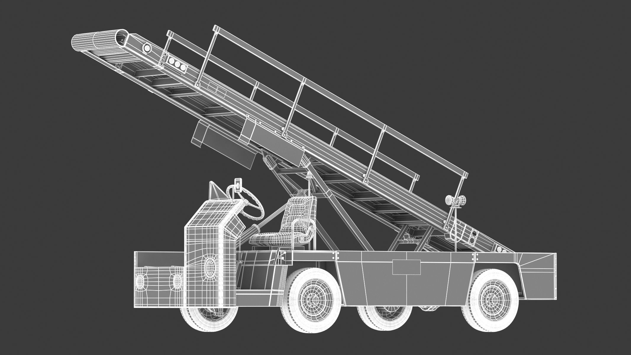 Airport Conveyor Belt Loader TUG 660 3D model_15