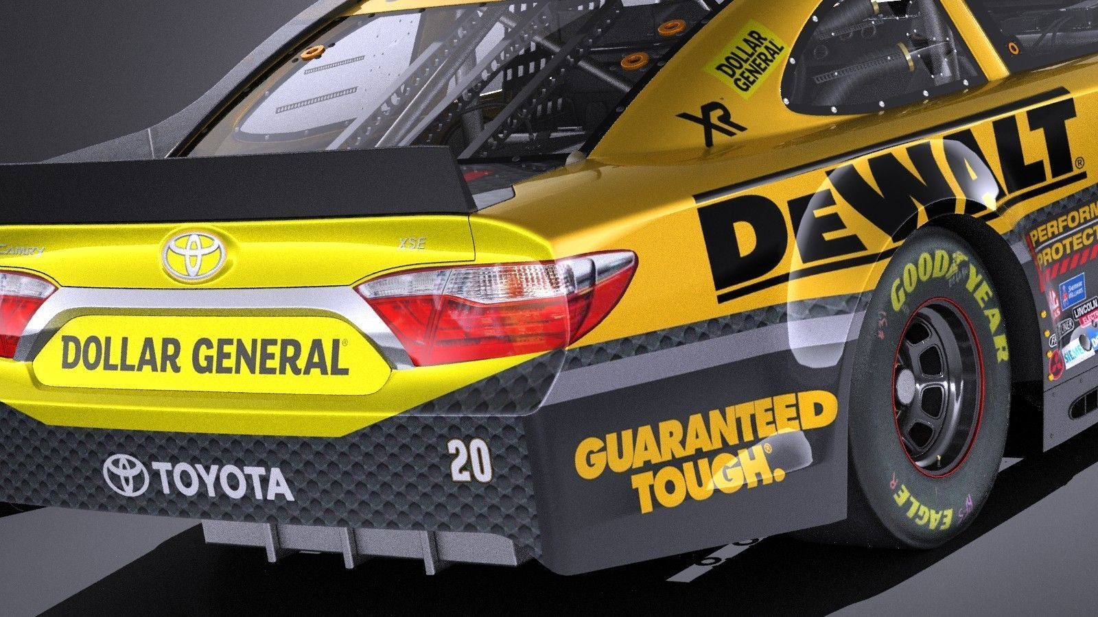Nascar Toyota Camry DeWalt Matt Kenseth 2017 VRAY 3D model_3