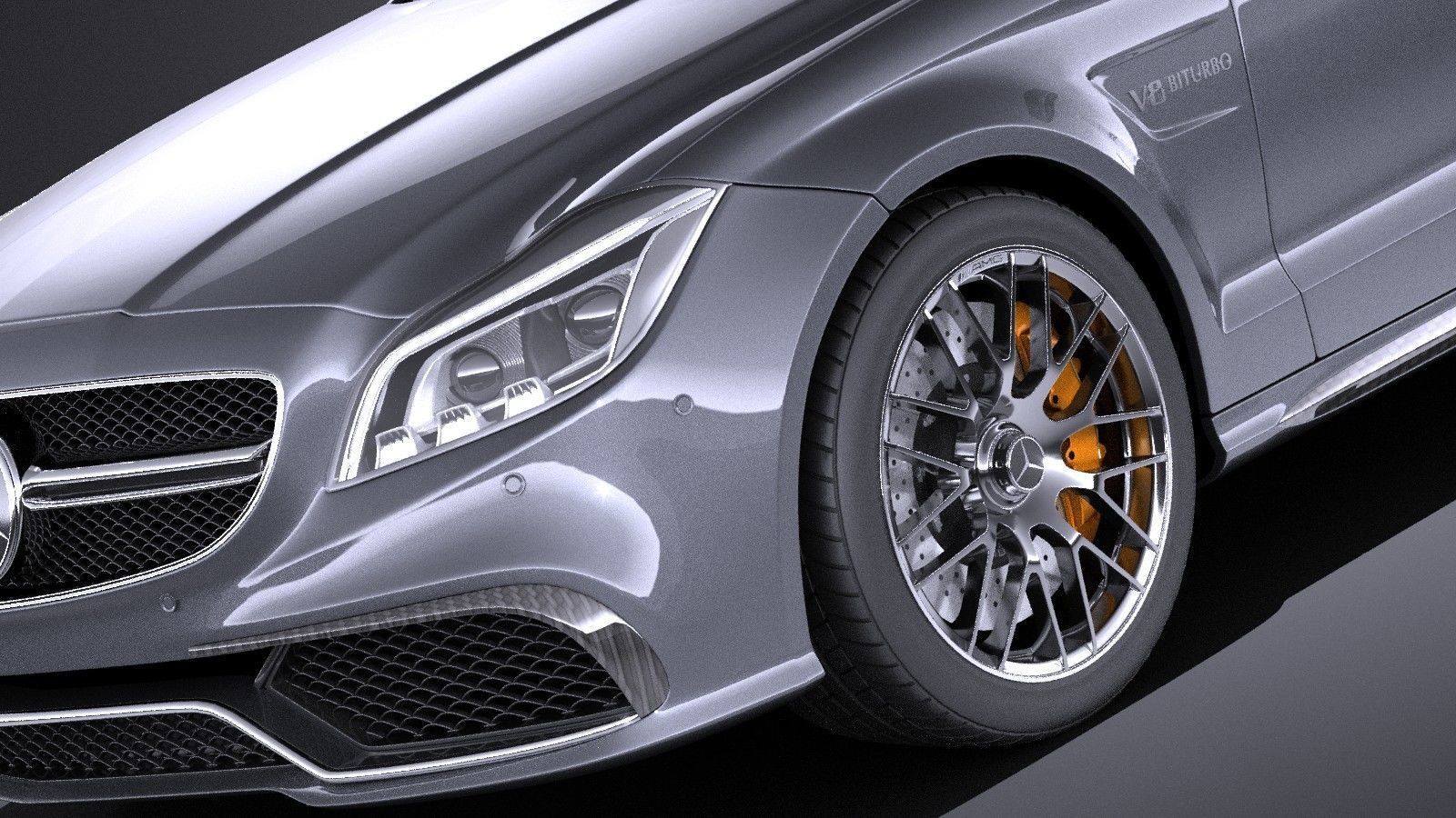 Mercedes-Benz CLS63 AMG Shooting Brake 2015 VRAY 3D model_2