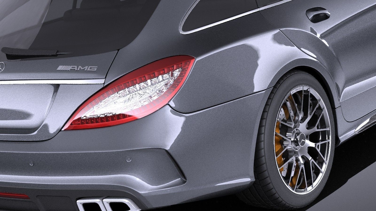 Mercedes-Benz CLS63 AMG Shooting Brake 2015 VRAY 3D model_3