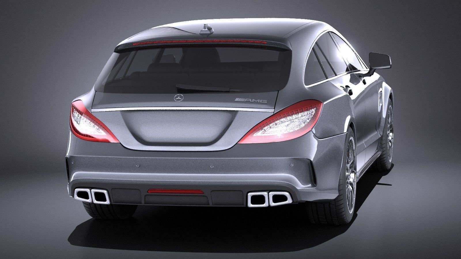 Mercedes-Benz CLS63 AMG Shooting Brake 2015 VRAY 3D model_4