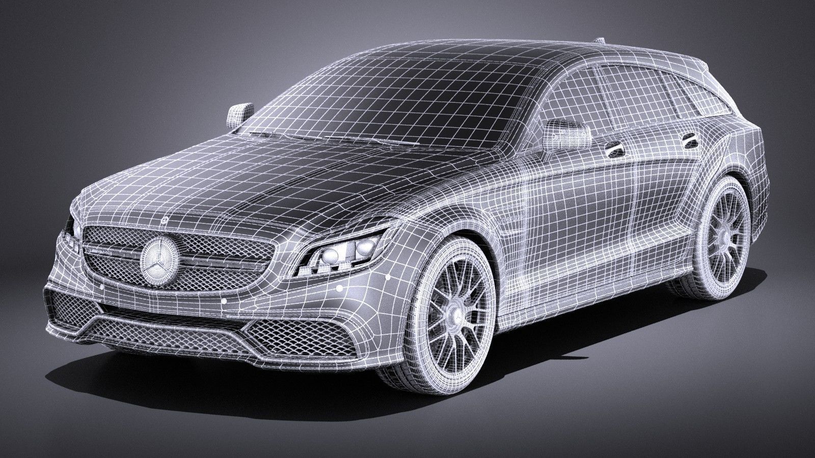 Mercedes-Benz CLS63 AMG Shooting Brake 2015 VRAY 3D model_17