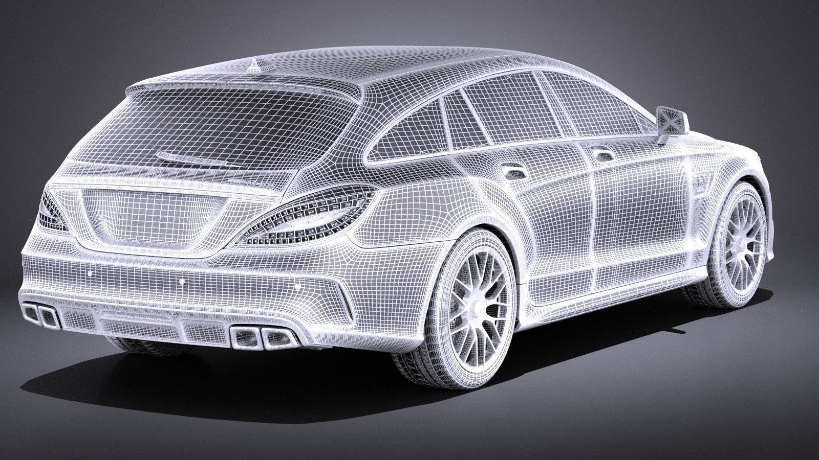 Mercedes-Benz CLS63 AMG Shooting Brake 2015 VRAY 3D model_16