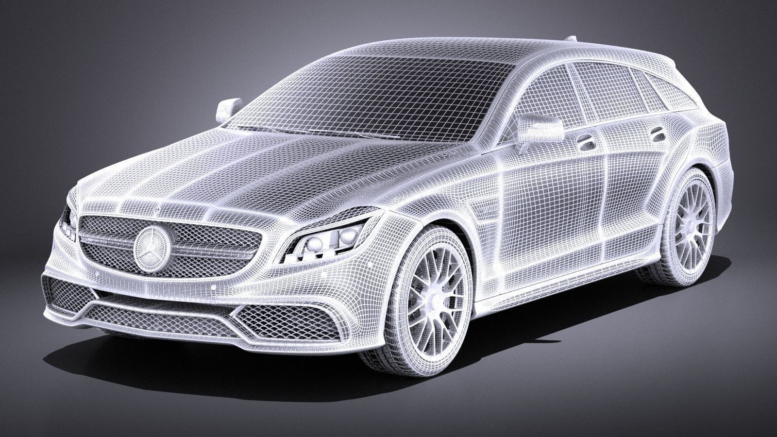Mercedes-Benz CLS63 AMG Shooting Brake 2015 VRAY 3D model_15