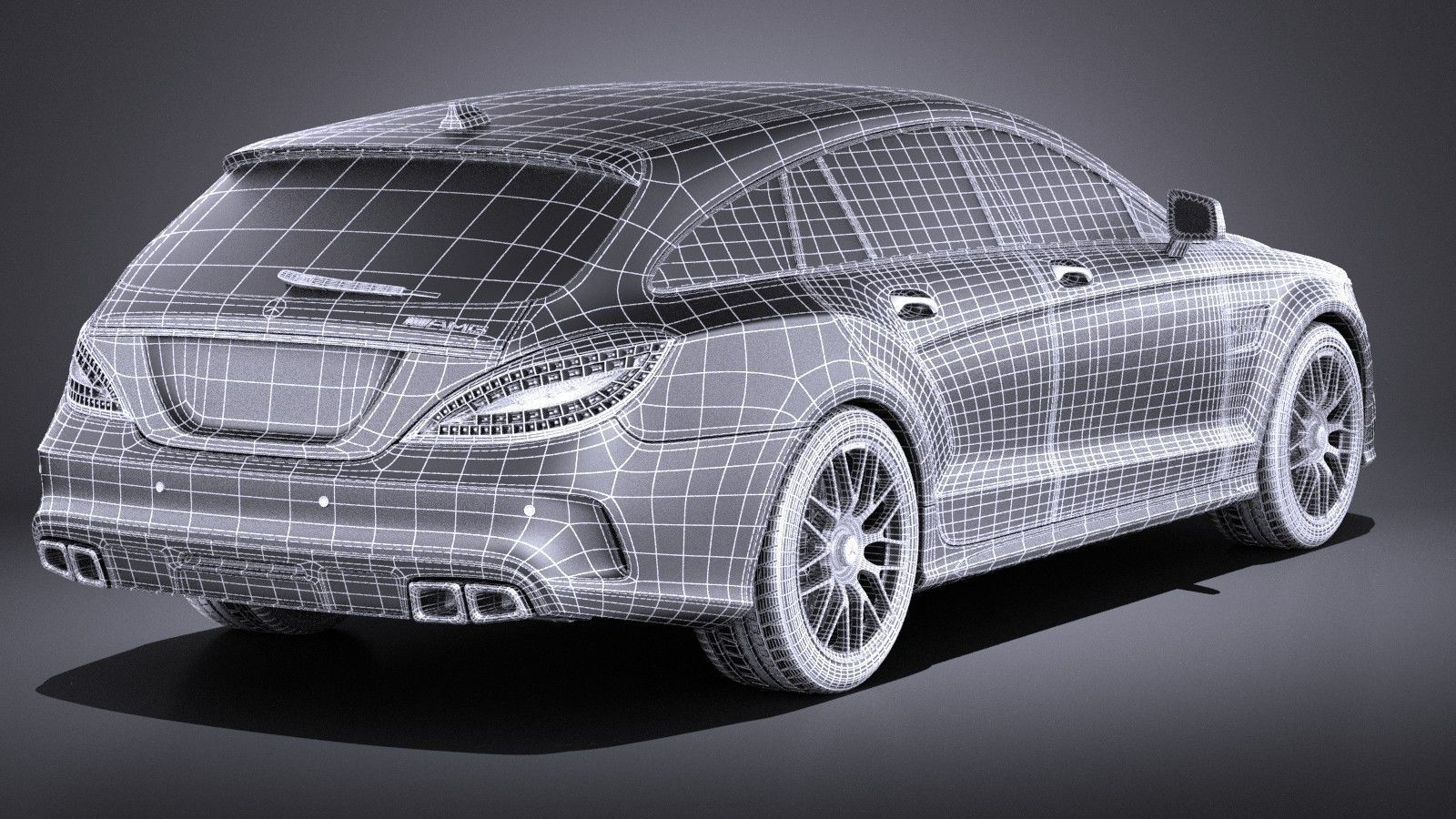 Mercedes-Benz CLS63 AMG Shooting Brake 2015 VRAY 3D model_18