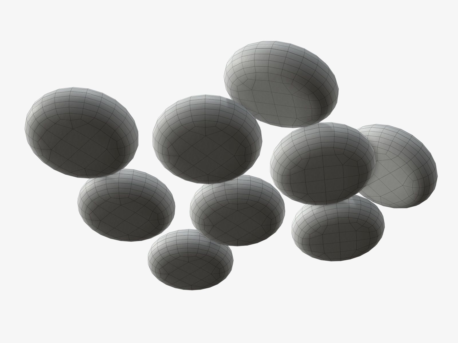 Chewing gums on ground 3D model_7