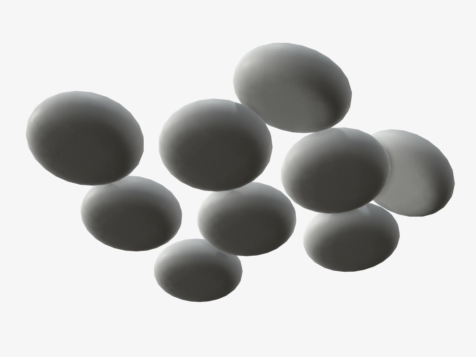 Chewing gums on ground 3D model_3