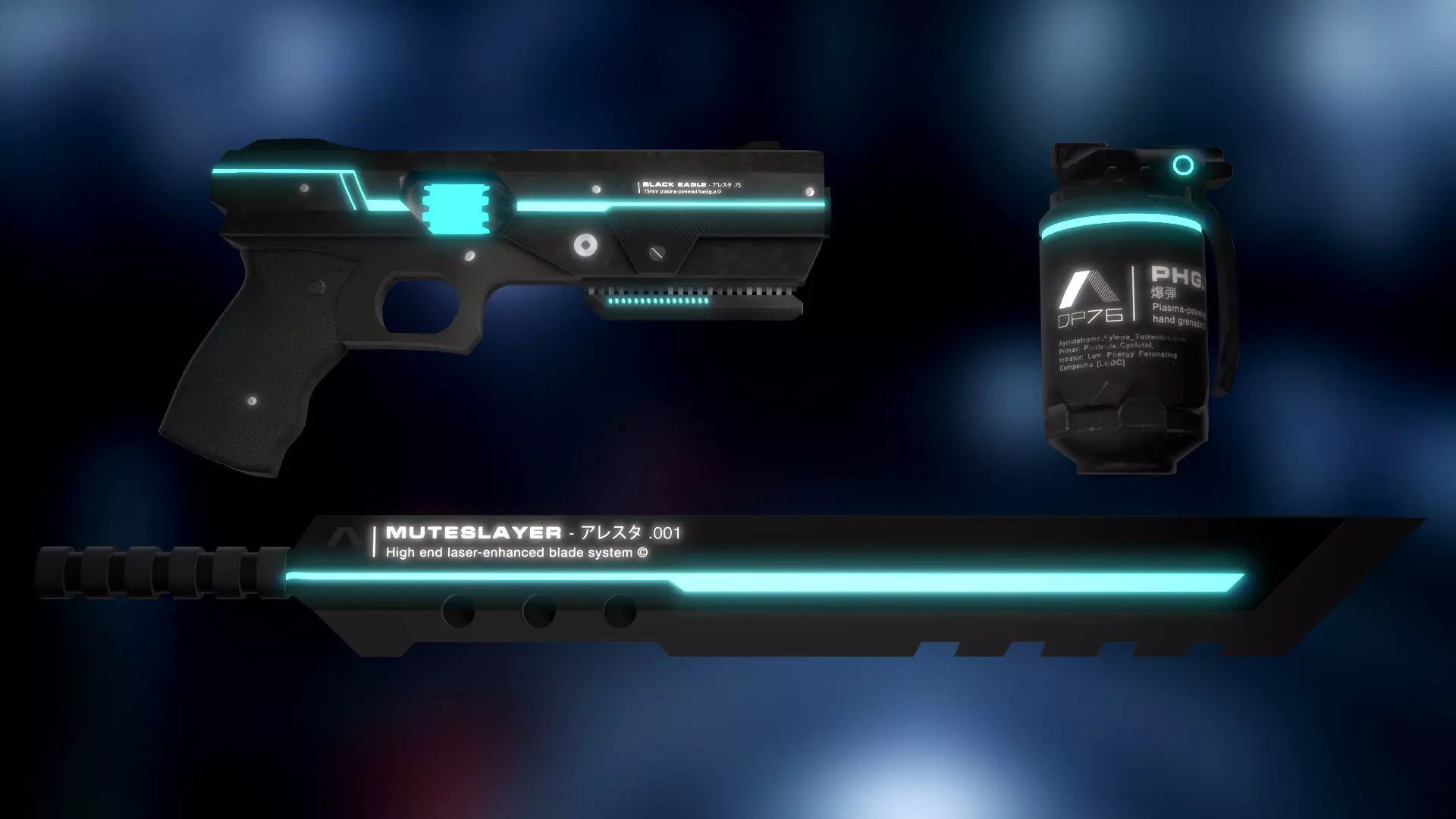 Sci-Fi Weapons Pack 3D Model Collection_0