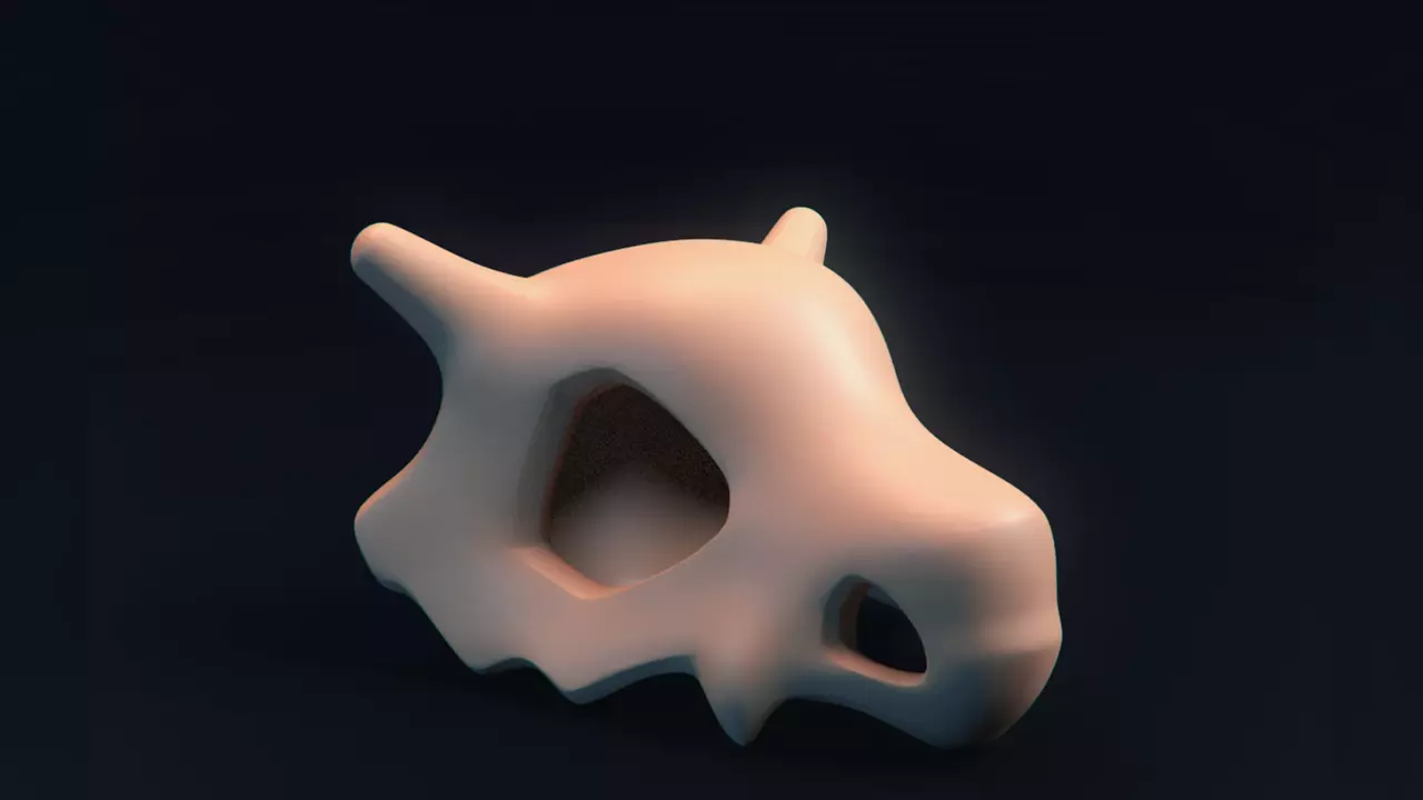 Cubone Skull - 3d printable model Free 3D model